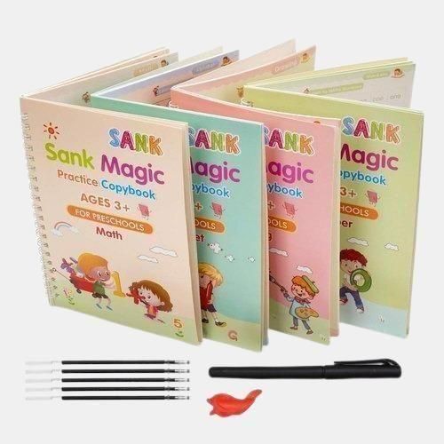 Sank Practice Book (4 Books,1 Pen,1 Grip,10 Refill)