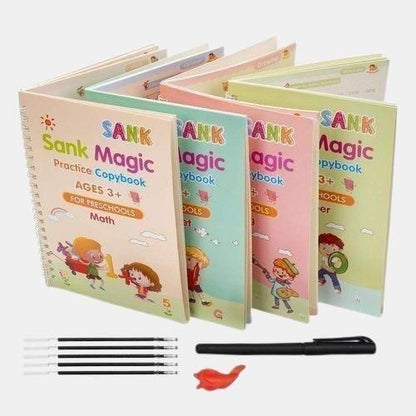 Sank Practice Book (4 Books,1 Pen,1 Grip,10 Refill)