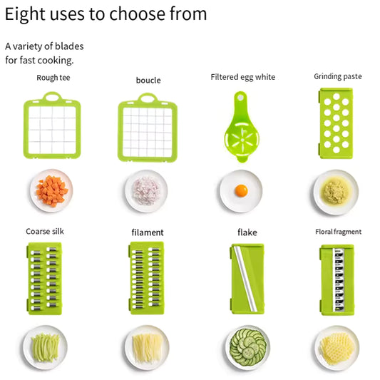 Multifunctional Vegetable Cutter Set – Slicer, Grater & Shredder